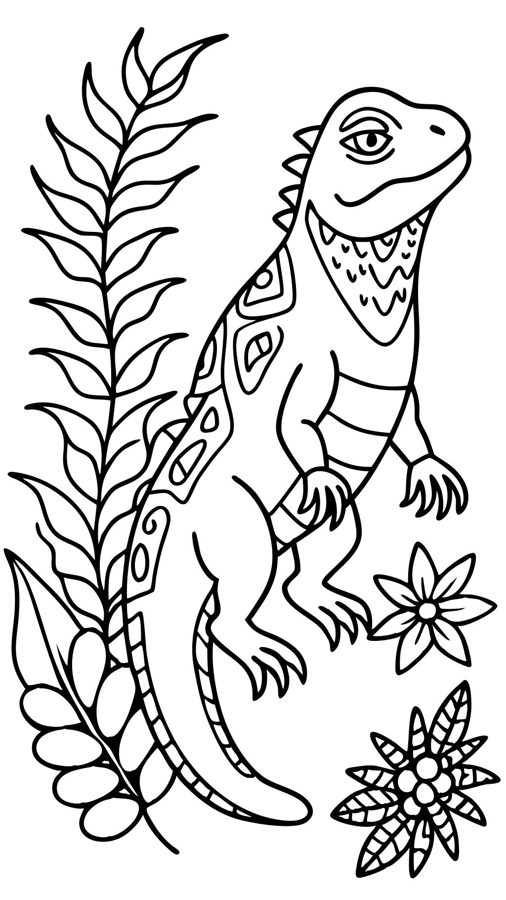 coloring page of lizard